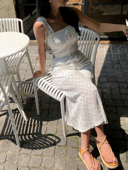 蕾絲背心+魚尾半身裙set