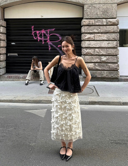 V-neck lace trim camisole