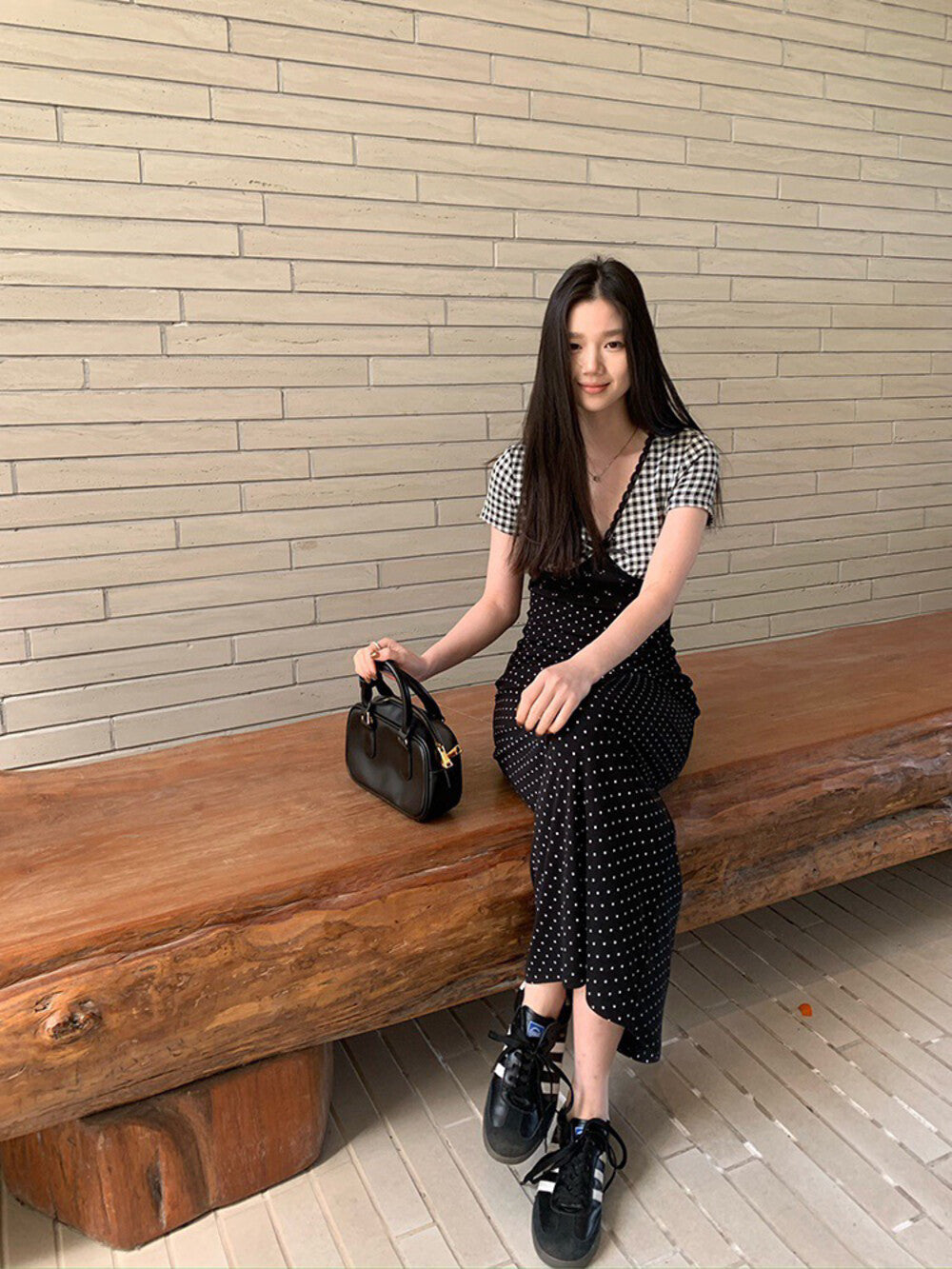 Patchwork Lace Slim-Fit Dress