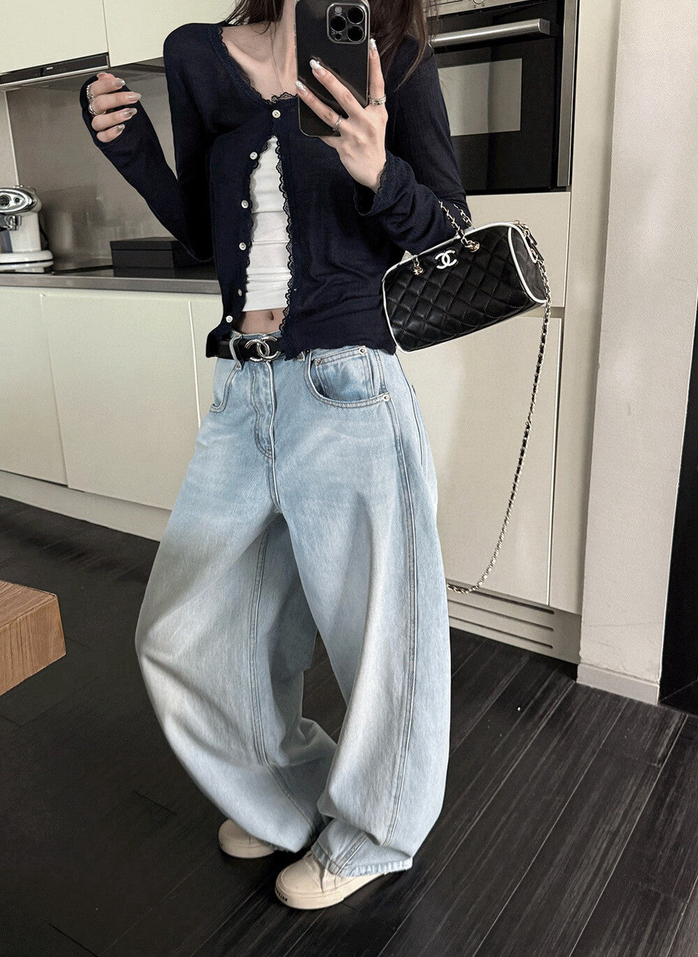 蕾絲拼接花邊軟糯防曬開衫