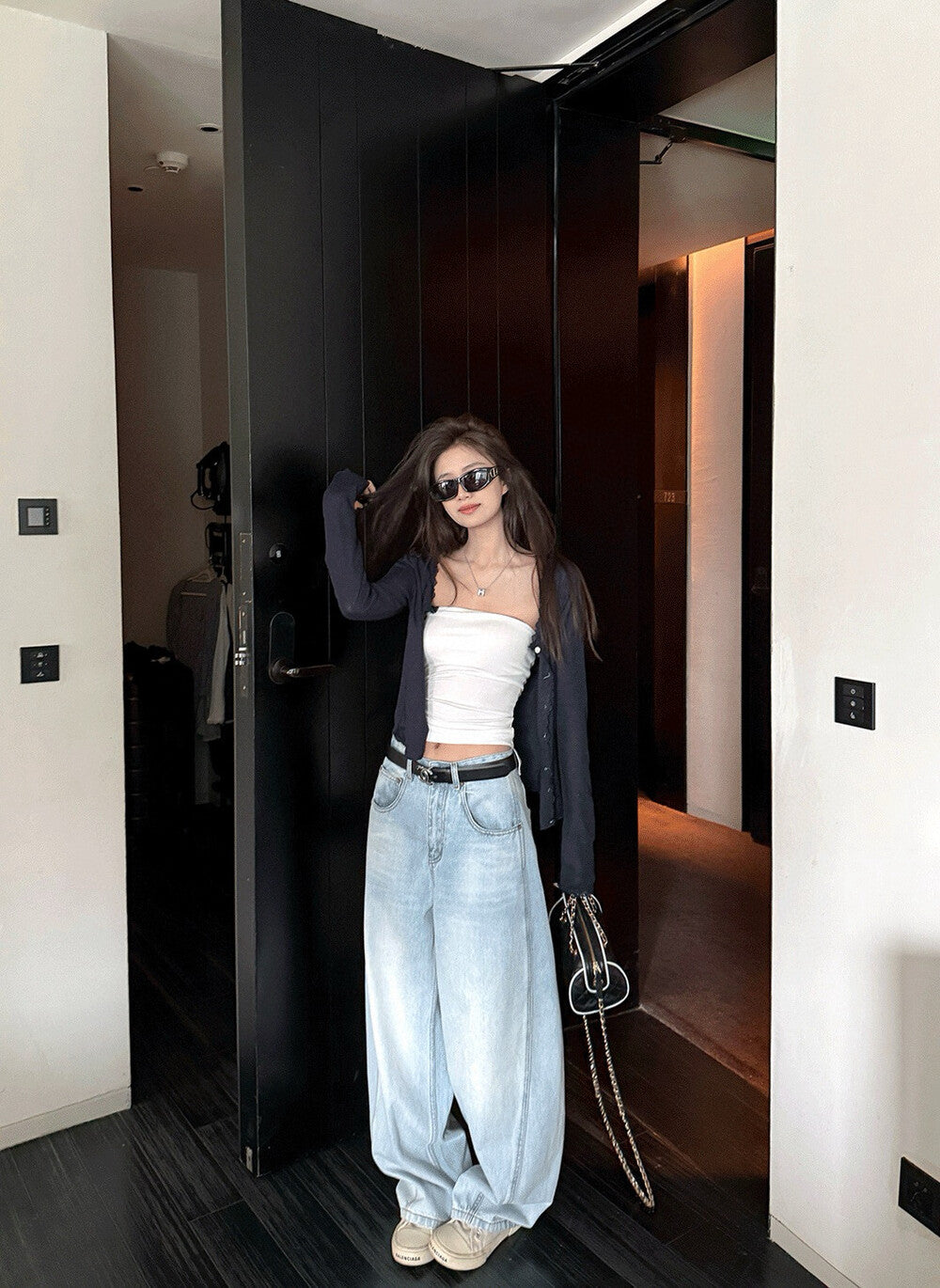 蕾絲拼接花邊軟糯防曬開衫