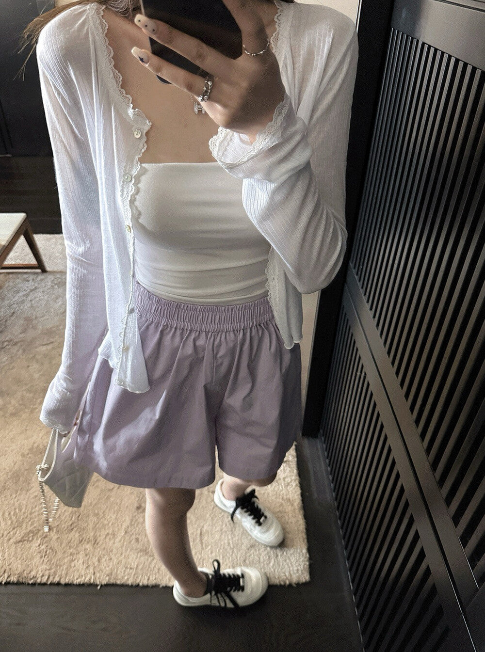 蕾絲拼接花邊軟糯防曬開衫