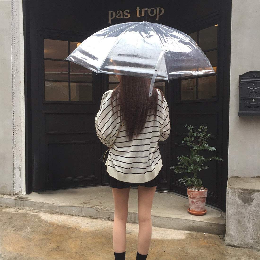 Preppy Style Striped Color-block Knitted Cardigan