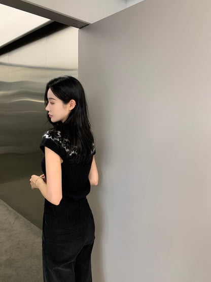 Vintage Jacquard Knit Short Sleeve