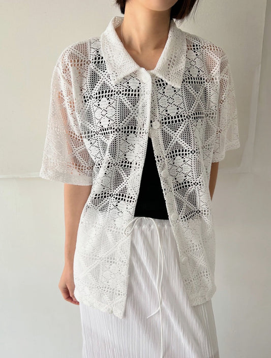 Lace Hollow-Out Blouse