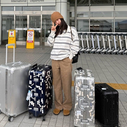 寬鬆條紋Polo針織top