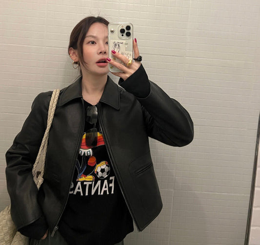 酷颯復古機車皮衣