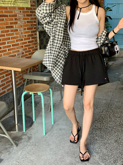 Vintage Loose-Fit Plaid Sun-Protective Shirt