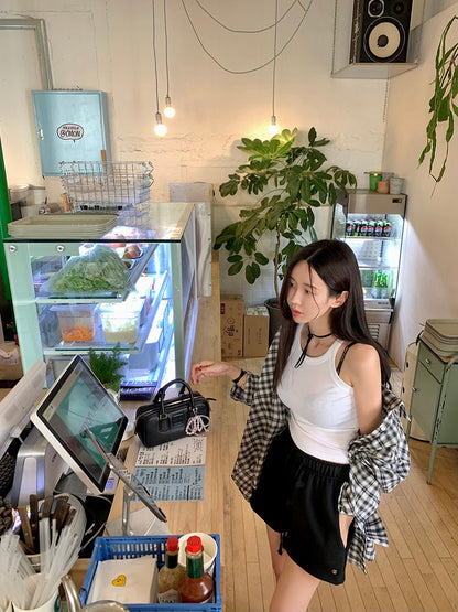 Vintage Loose-Fit Plaid Sun-Protective Shirt