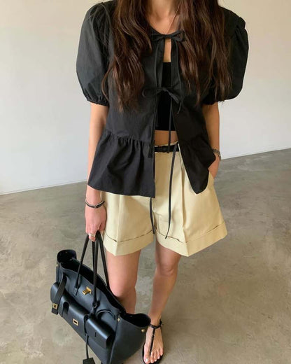 Tie-Neck Bow Blouse