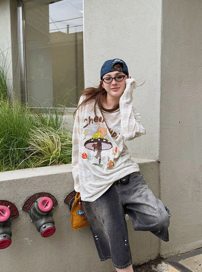 Cartoon Loose Lightweight Sun Protection Jacket