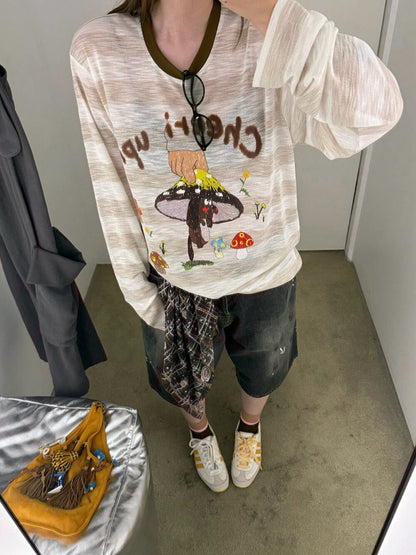 Cartoon Loose Lightweight Sun Protection Jacket