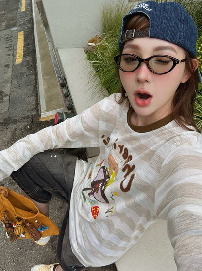 Cartoon Loose Lightweight Sun Protection Jacket