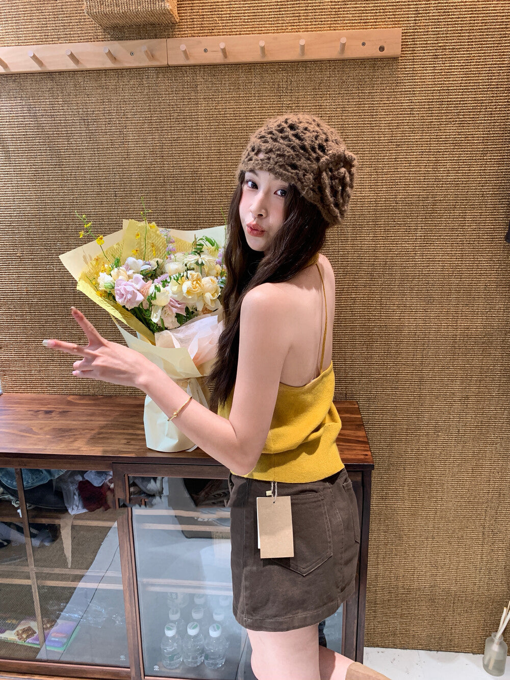 Halter V-neck Backless Tank Top