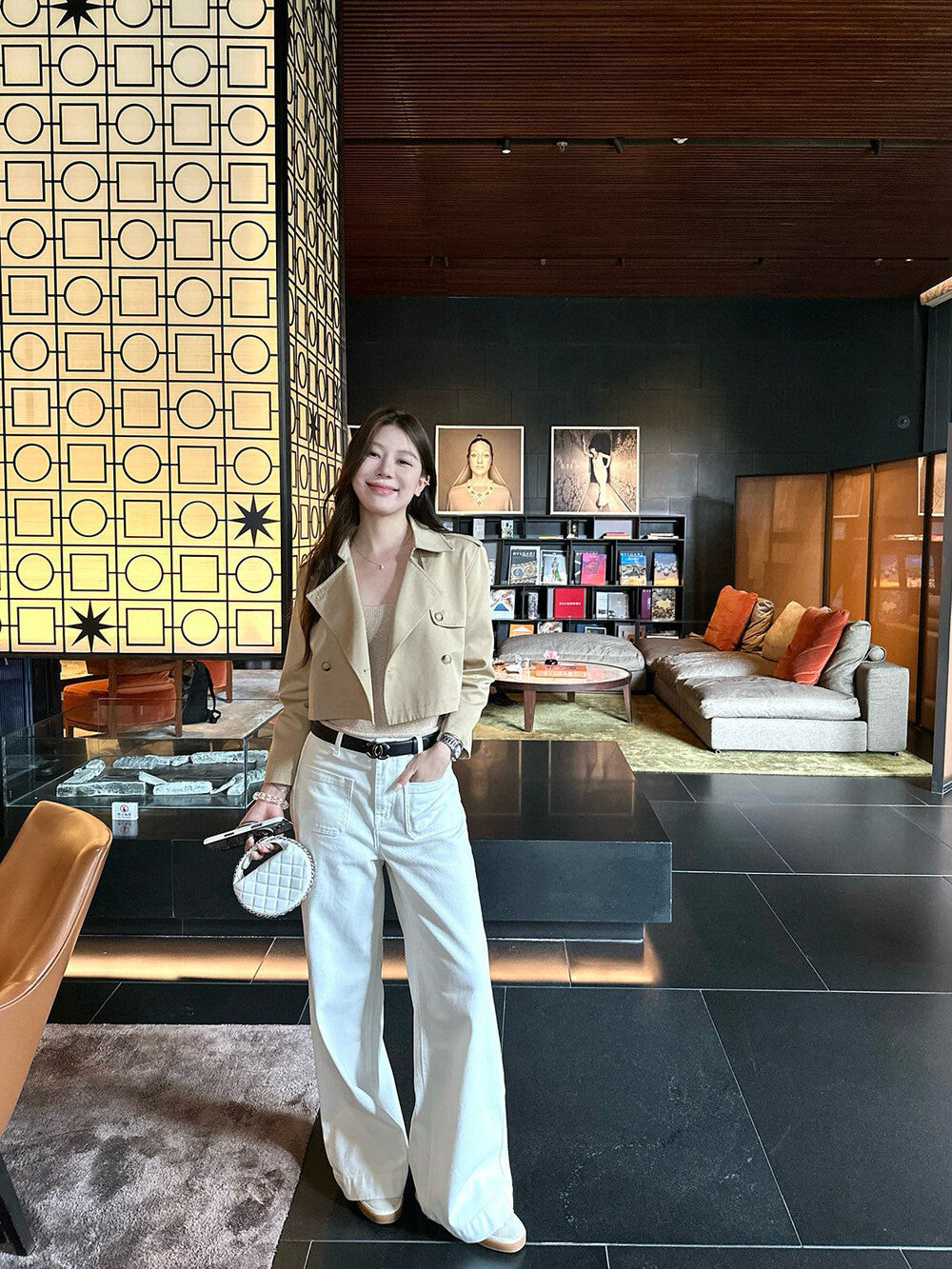 寬鬆直筒闊腿牛仔褲