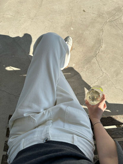 寬鬆直筒闊腿牛仔褲