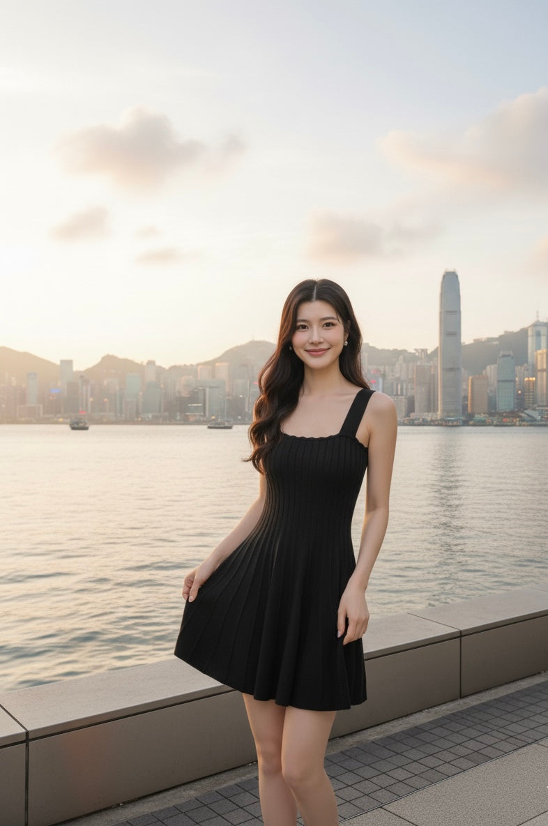 簡約針織背心裙