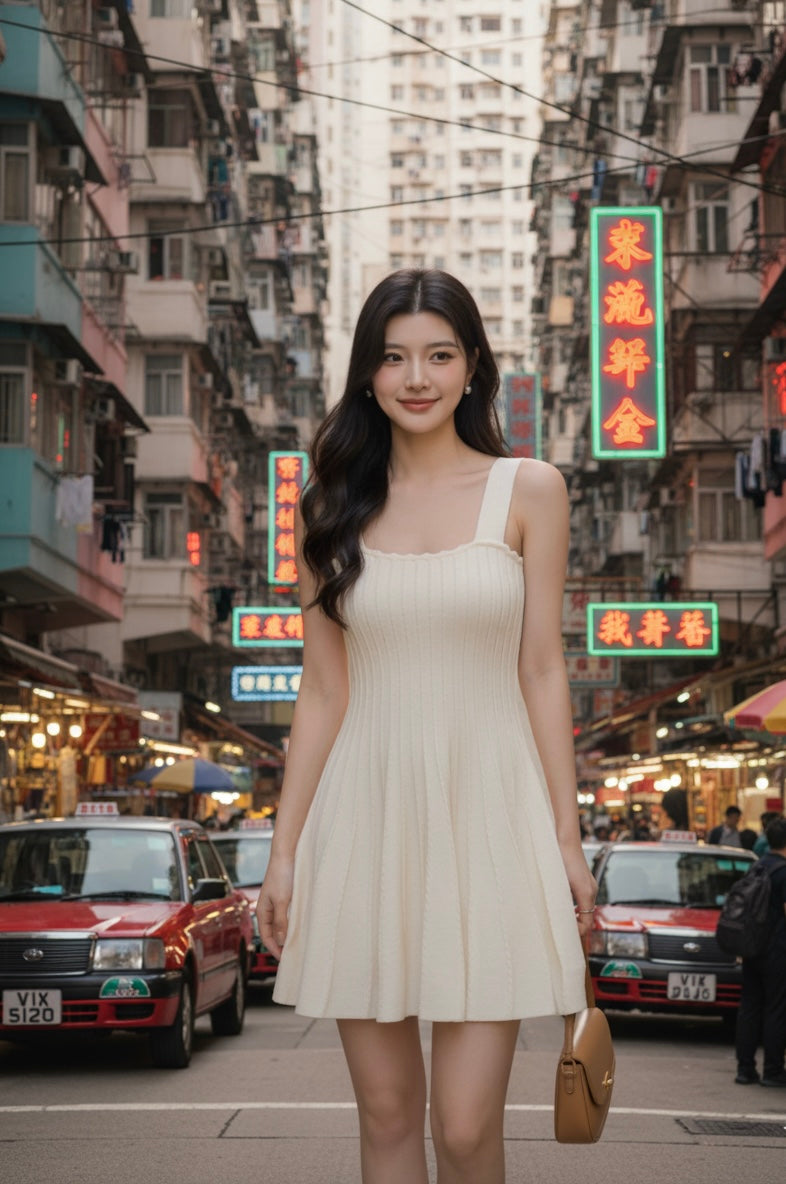 簡約針織背心裙