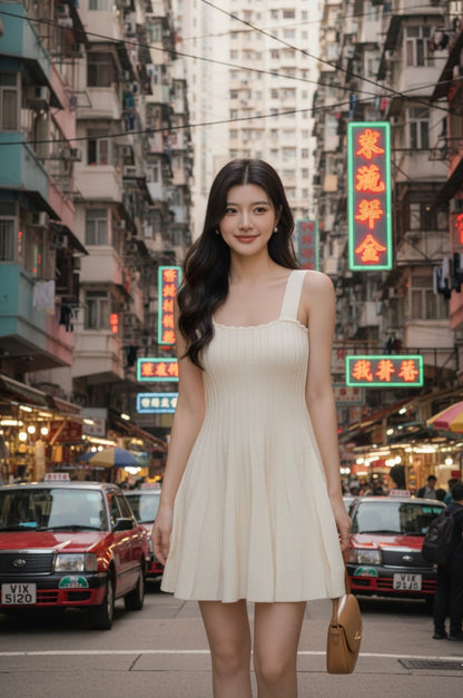 簡約針織背心裙