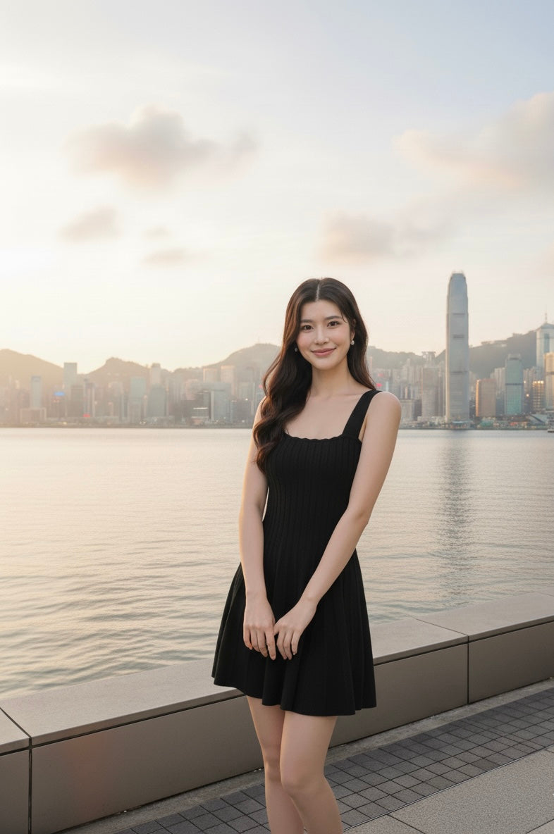 簡約針織背心裙