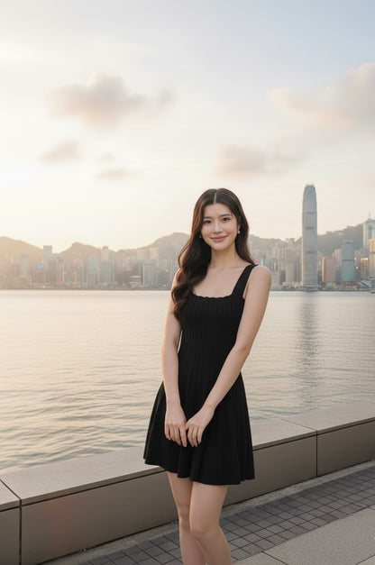 簡約針織背心裙