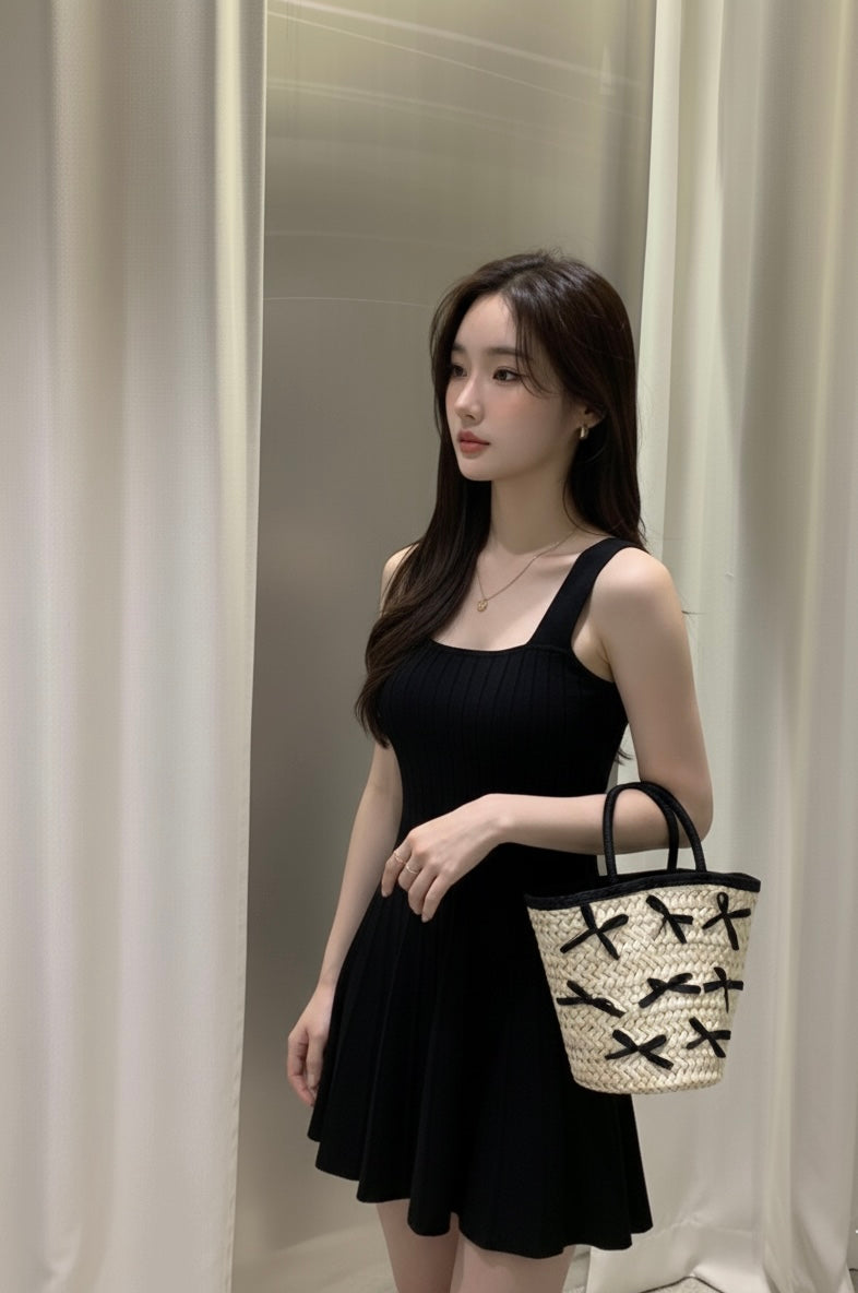 簡約針織背心裙