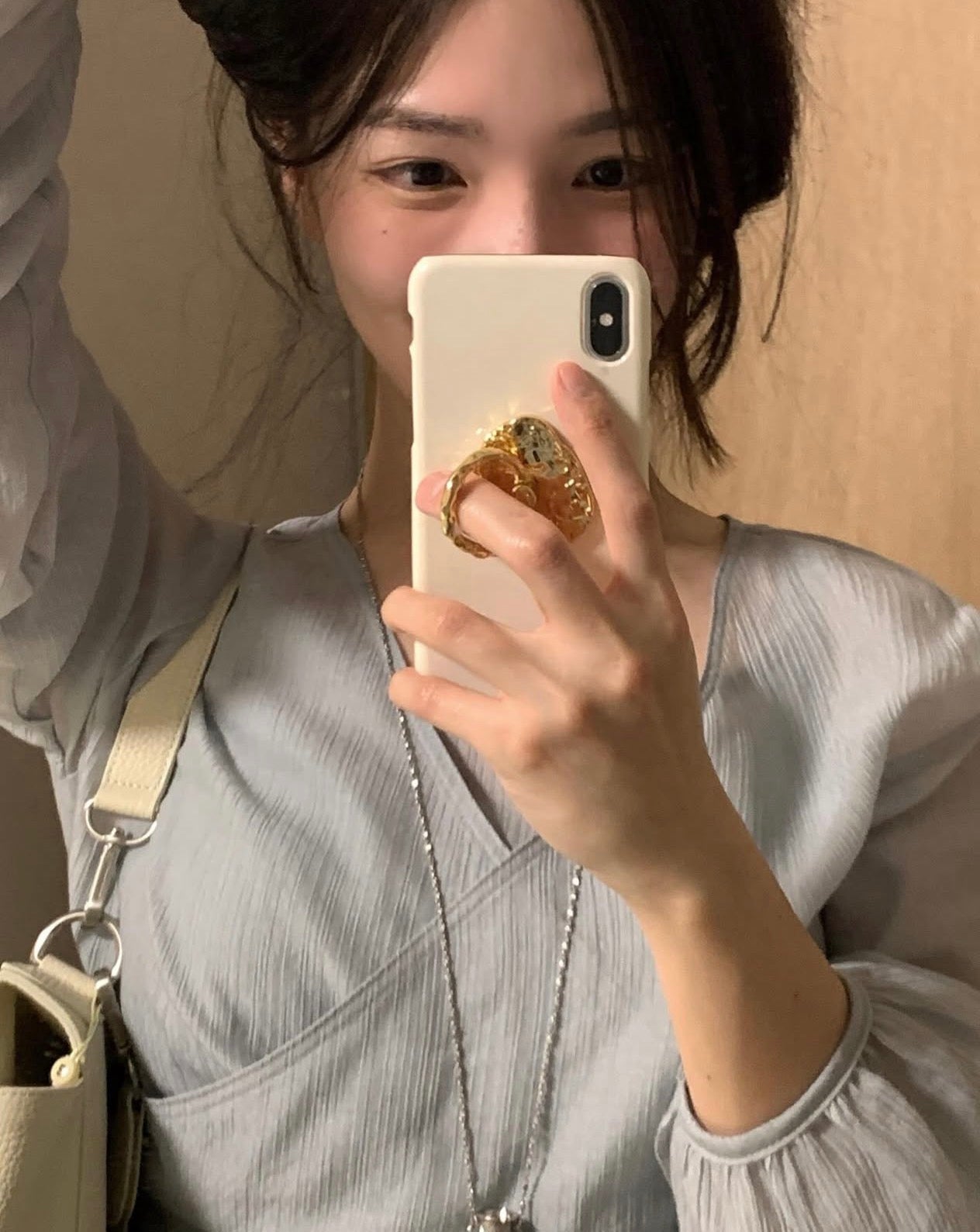 French-style camisole + lace hem outerwear set