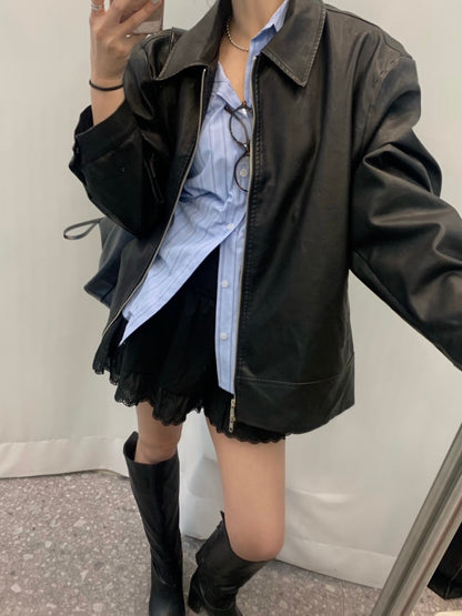 Korean-style striped shirt