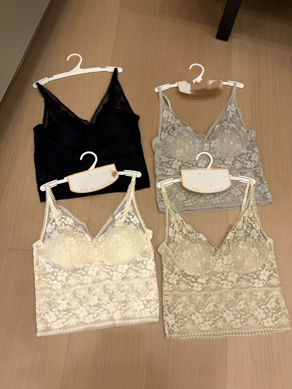 法式連pad蕾絲吊帶