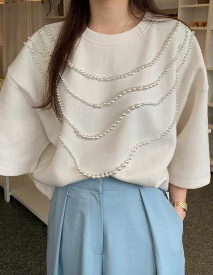 Heavy Embellished Beaded Loose Top