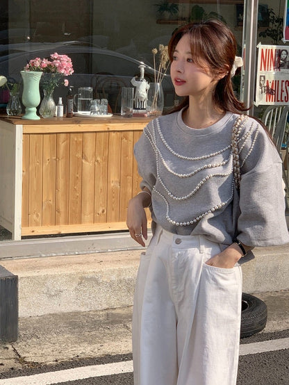 Heavy Embellished Beaded Loose Top