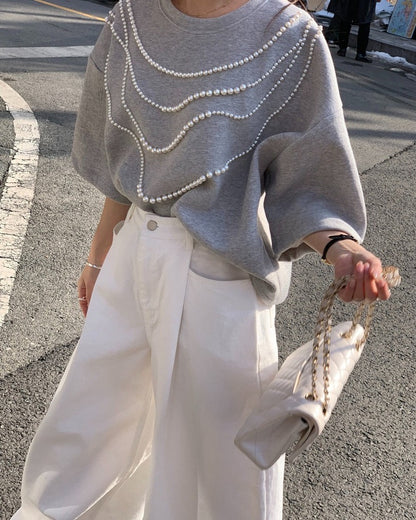 Heavy Embellished Beaded Loose Top