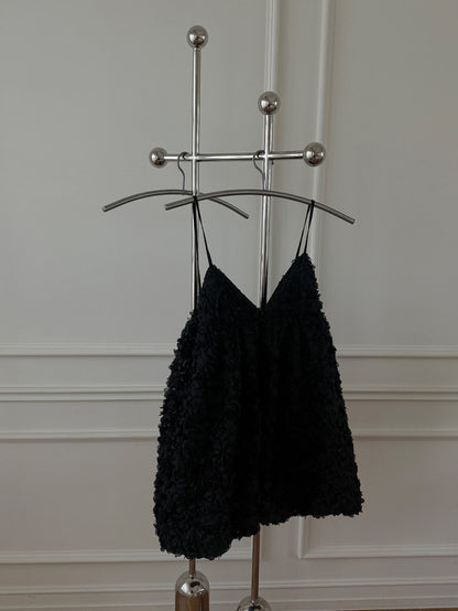 Heavy Embroidered Jacquard Suspender Dress