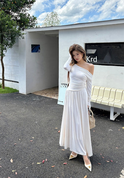 Backless Deep V-Neck Tie-Up Dress