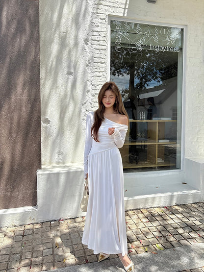 Backless Deep V-Neck Tie-Up Dress