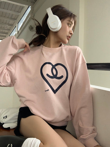 愛心印花衛衣