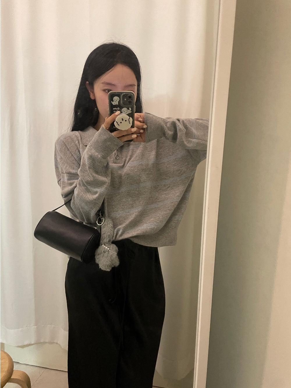 Retro Relaxed Loose Striped Knit Top