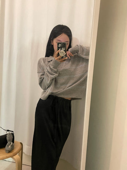 Retro Relaxed Loose Striped Knit Top