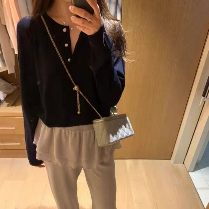 Sweet and Simple Solid Color Knit Sweater