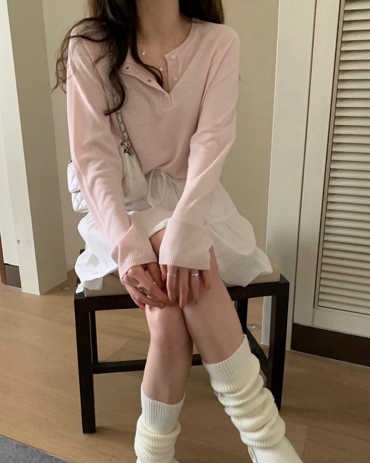 Sweet and Simple Solid Color Knit Sweater