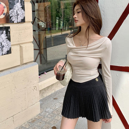 高腰百搭風琴百褶裙