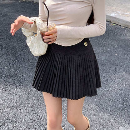 高腰百搭風琴百褶裙