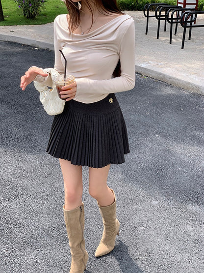 高腰百搭風琴百褶裙