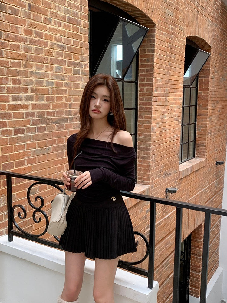 高腰百搭風琴百褶裙