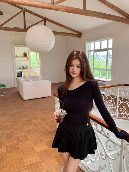 高腰百搭風琴百褶裙