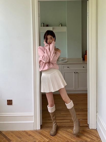 高腰百搭風琴百褶裙