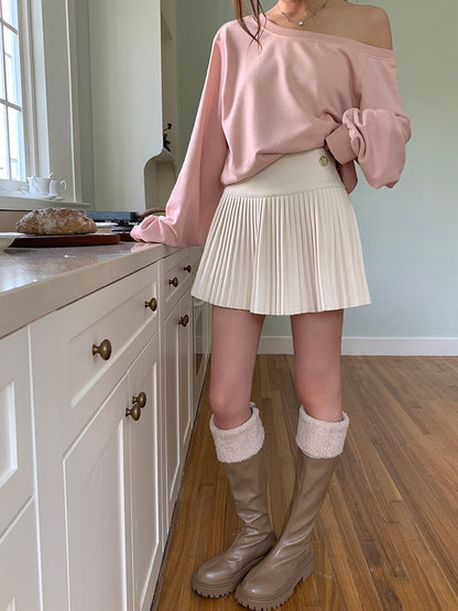 高腰百搭風琴百褶裙