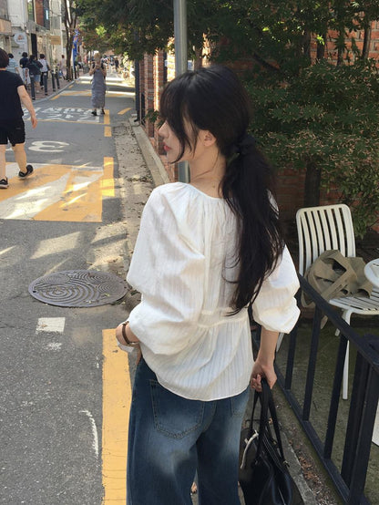 單排扣飄帶提花恤衫