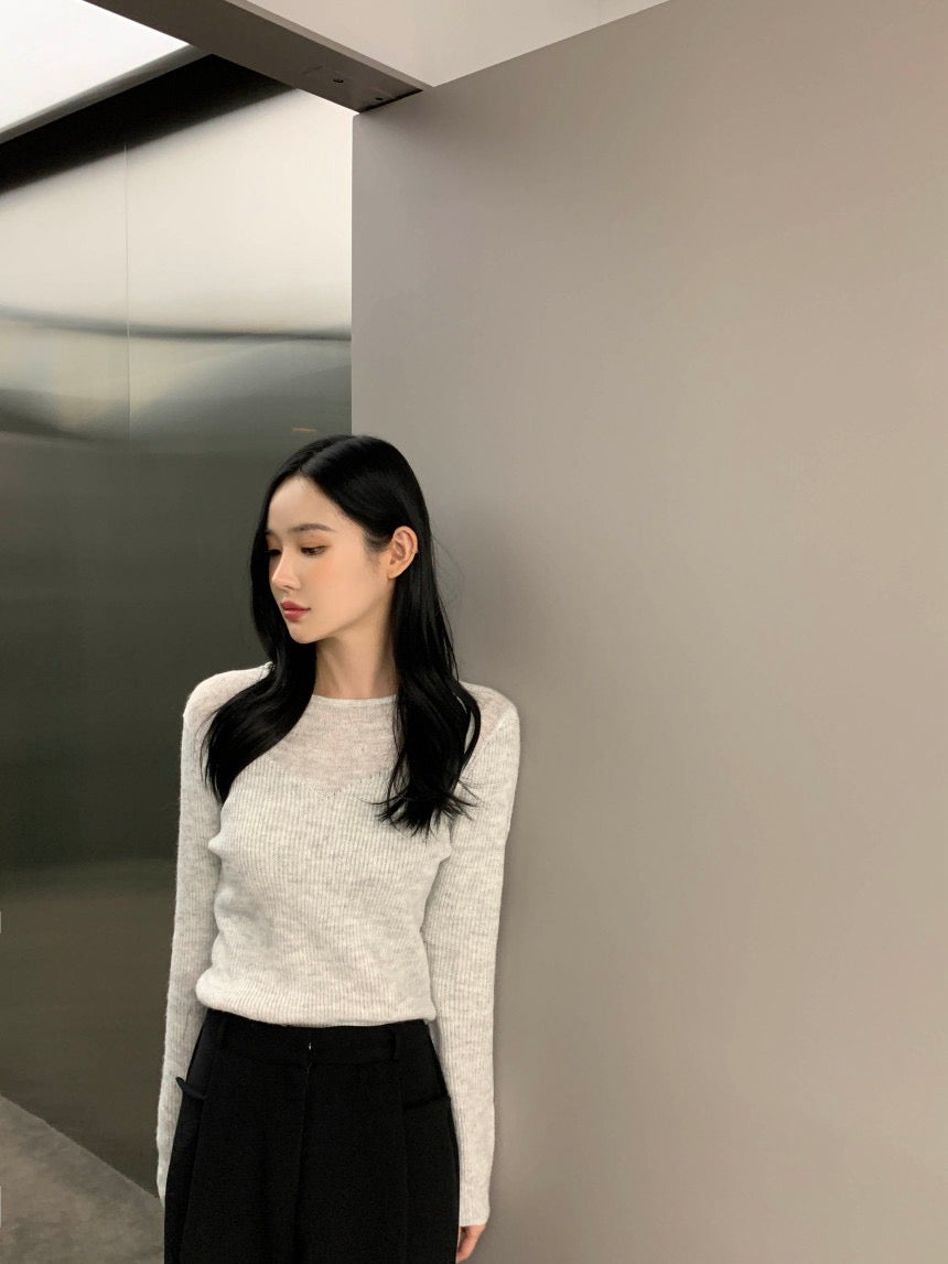 性感簡約修身針織top
