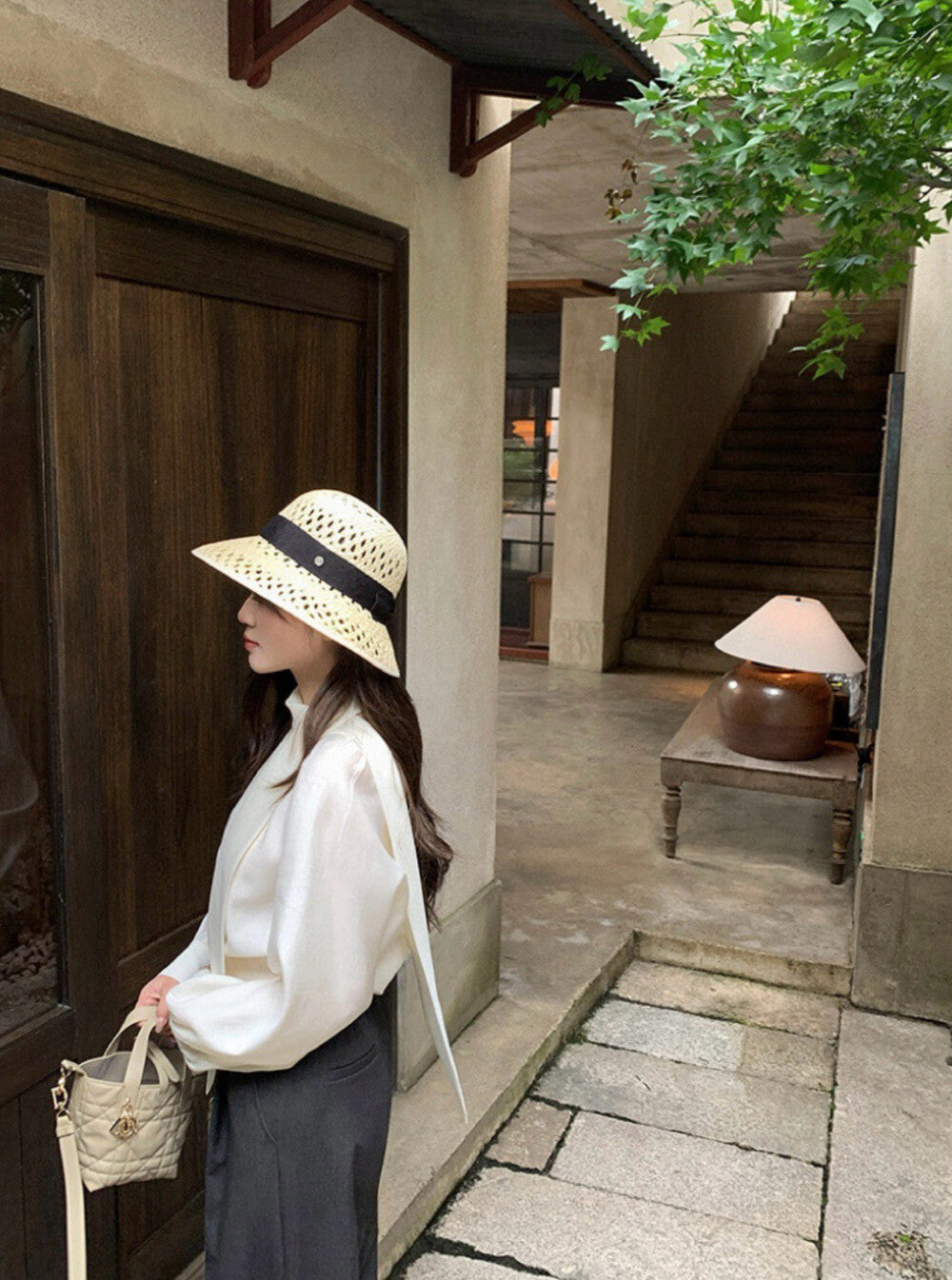 Elegant Scarf Collar Blouse